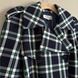 [NWT]Michael Kors Collection Plaid Trench Coat